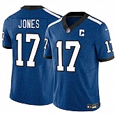 Men's Indianapolis Colts #17 Daniel Jones Blue 2025 F.U.S.E. Throwback Vapor Limited Stitched Jersey Dzhi,baseball caps,new era cap wholesale,wholesale hats